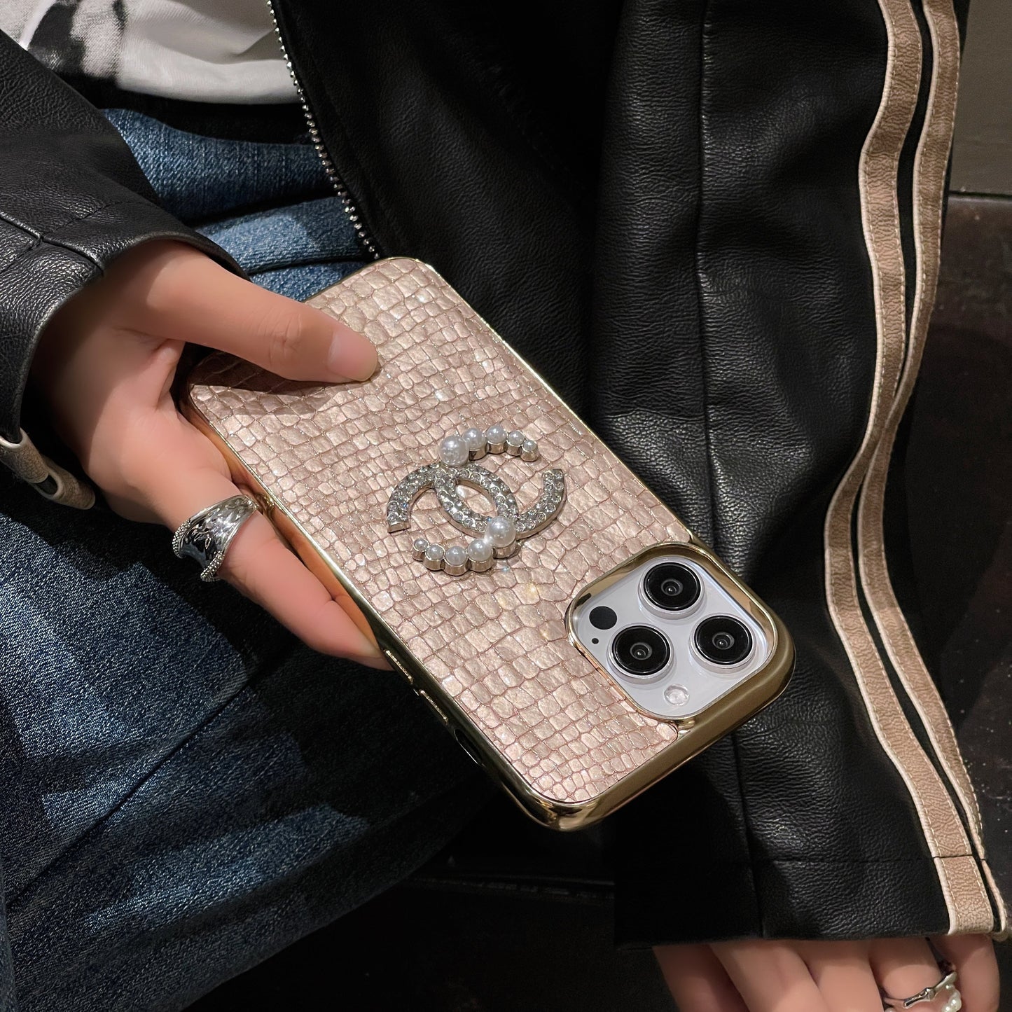 CC Crocodile Leather Pattern iPhone Case mysite