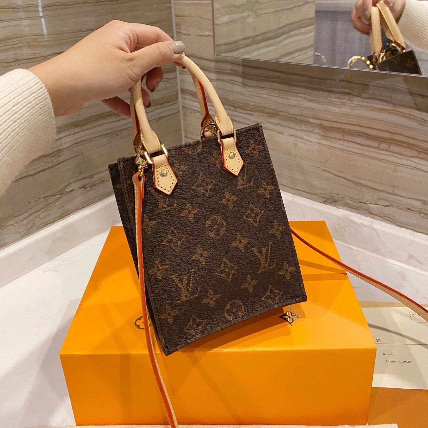 Brown Mini Tote Bag