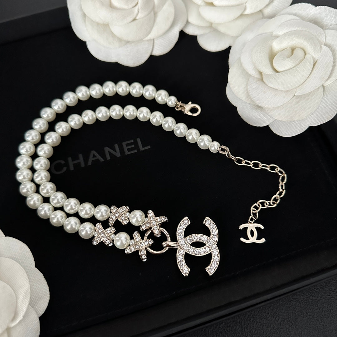 Elegant Diamond Pearl Necklace mysite
