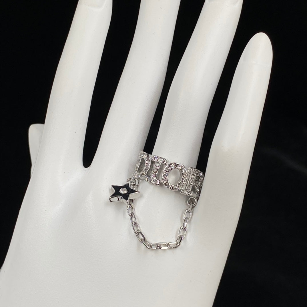 Personalised Star Chain Open Ring mysite