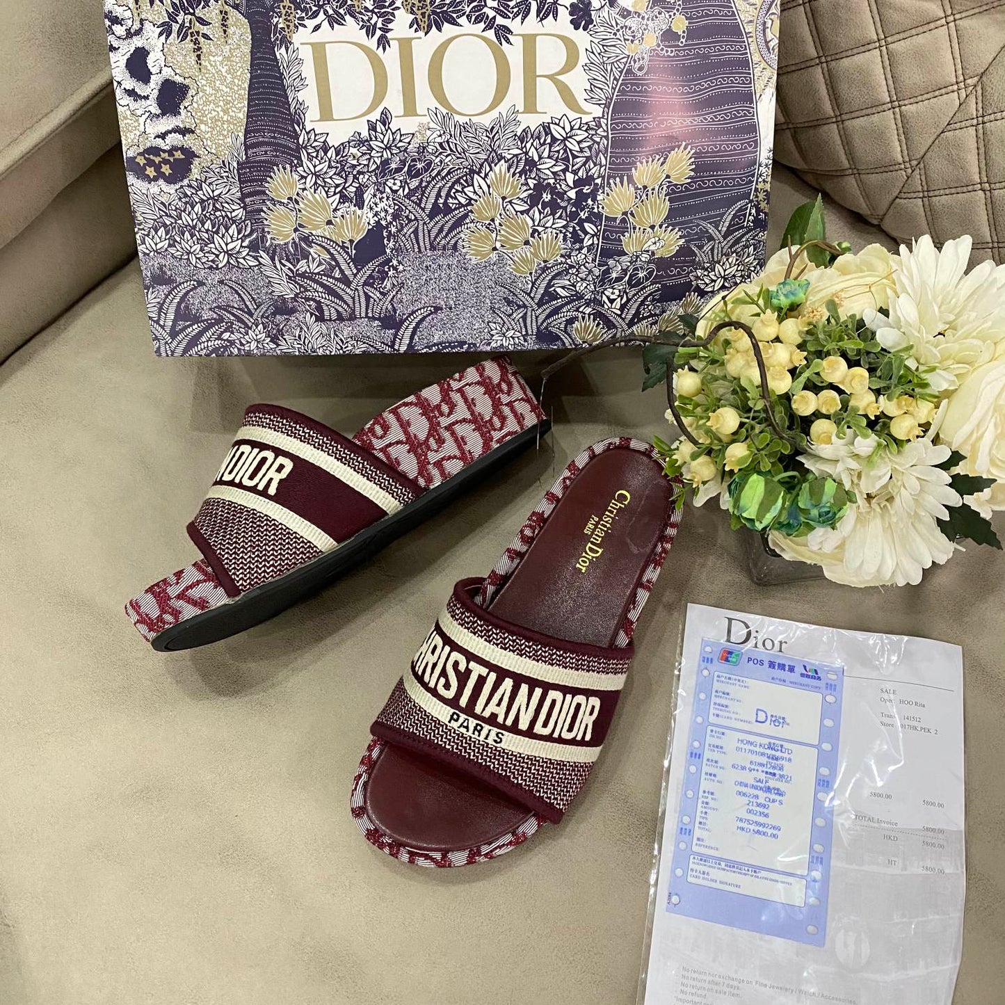 Classic Embroidered Platform Slippers mysite