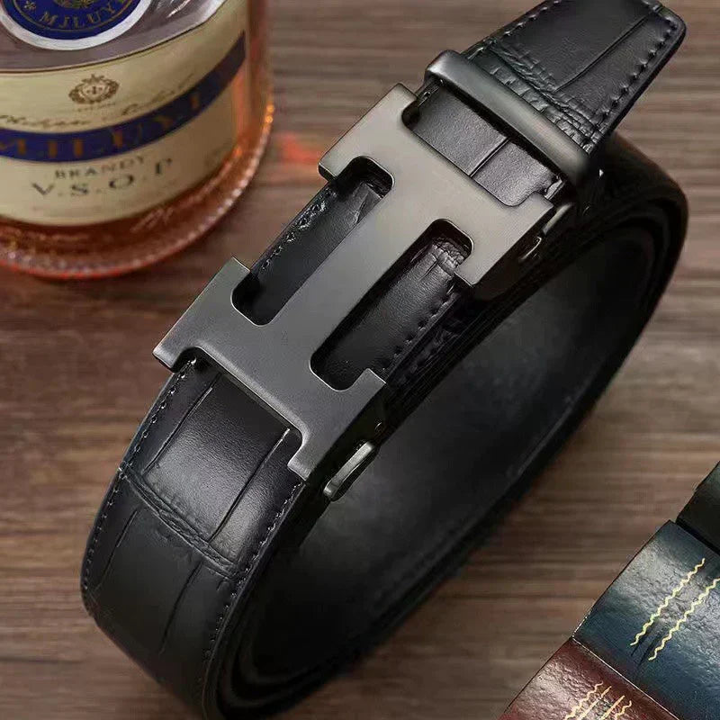3 Colors Classic Buckle Leather Belt mysite