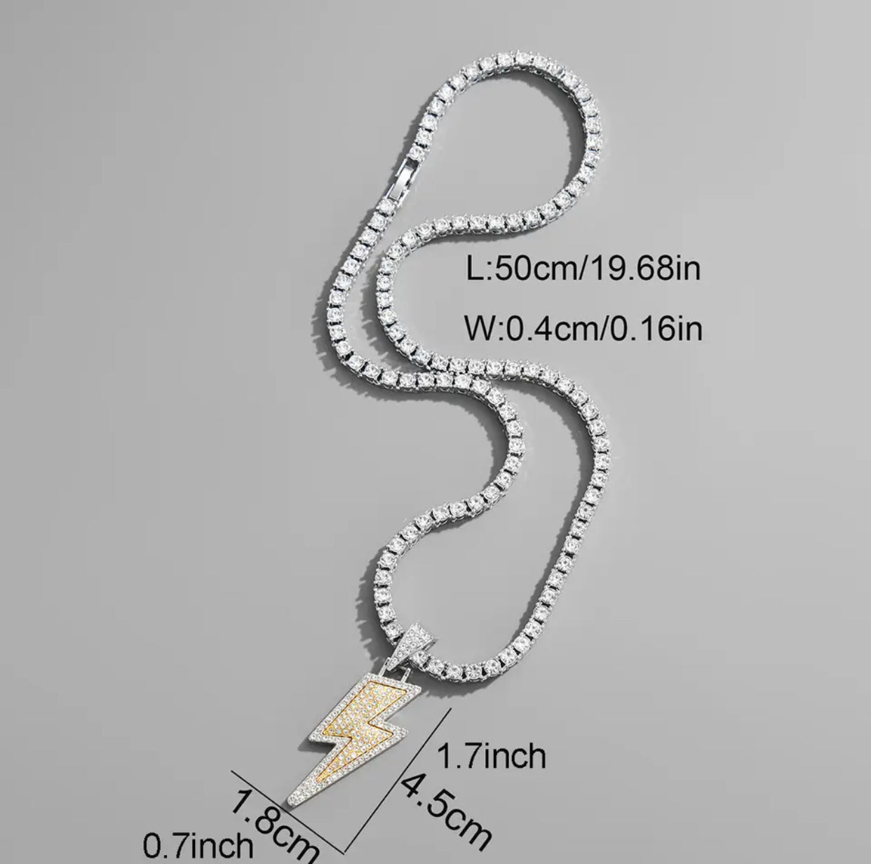 Crystal Charm lightning Necklace mysite