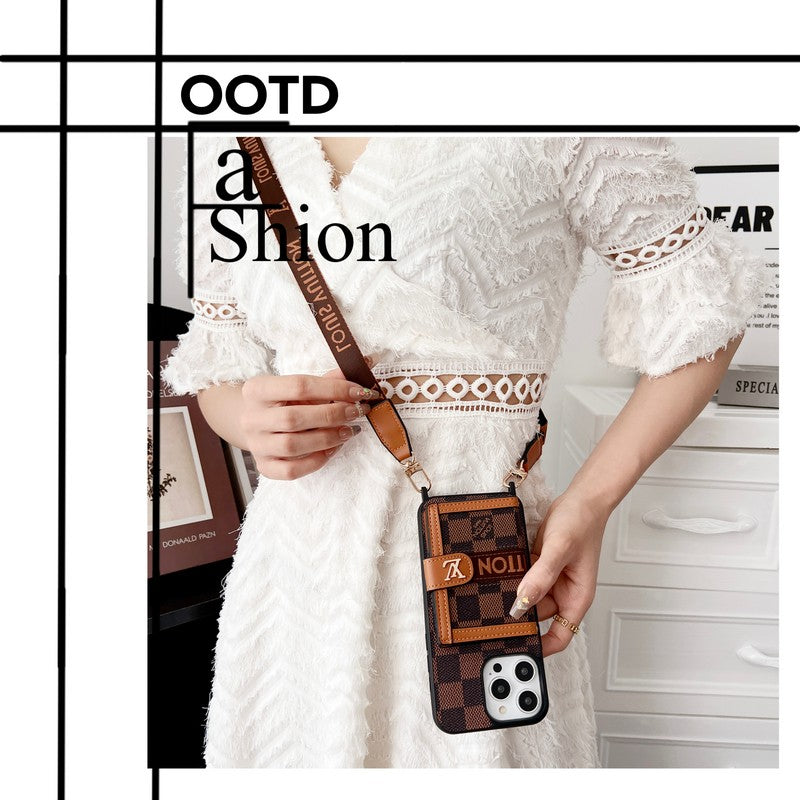 Lou Card Bag Chain Classic Brown iPhone Case mysite