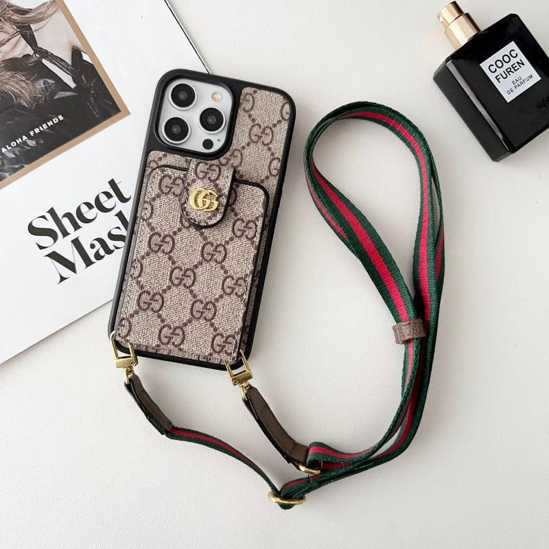 GG Card Bag Crossbody Chain iPhone Case mysite