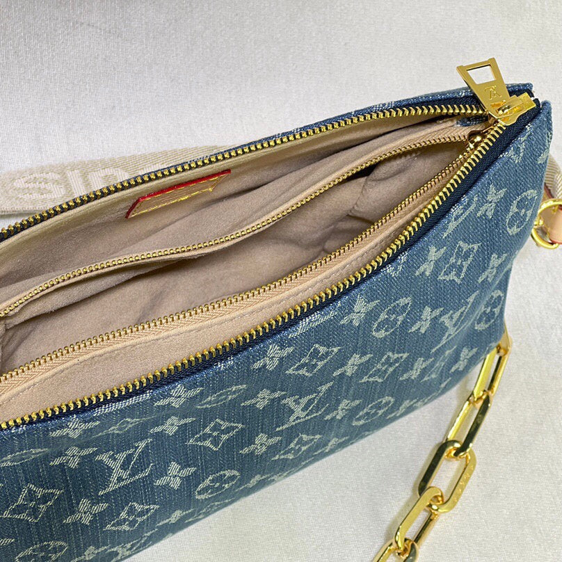 Blue Embroidery Design Bag
