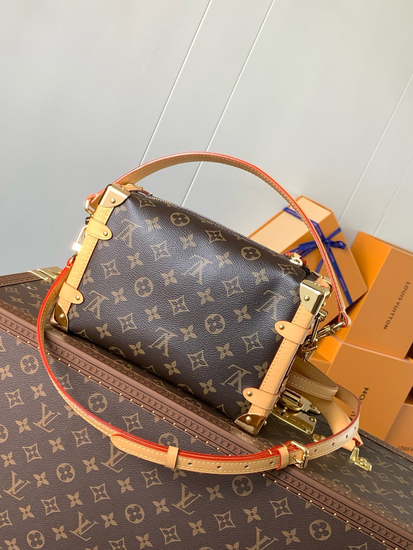LV Pico Side Trunk 21cm Brown Monogram Coated Canvas mysite