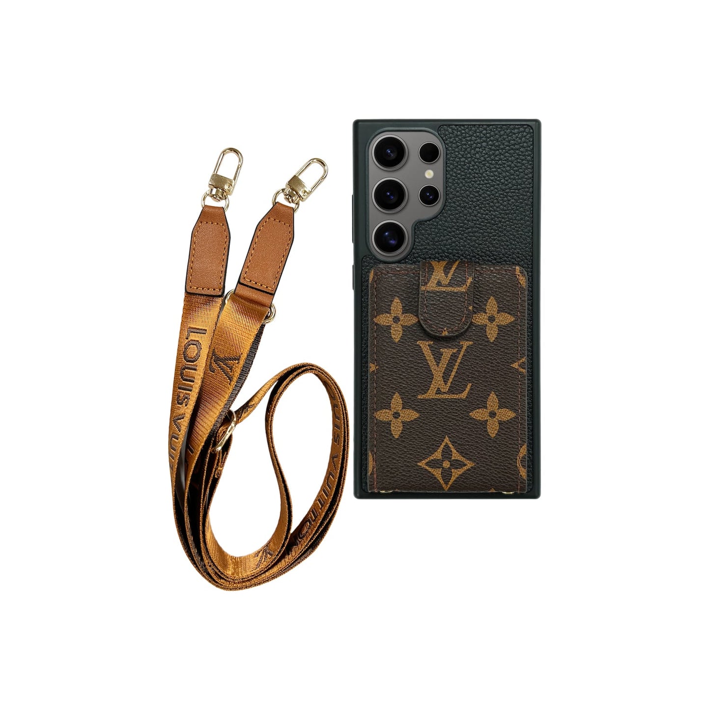 Cardholder x Lanyard Signature Two Tone Brown Case | Samsung mysite