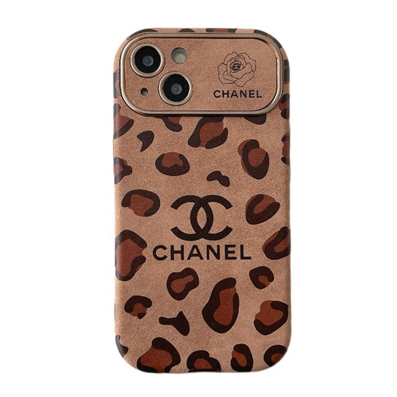 CC Brown Color Leather iPhone Case mysite