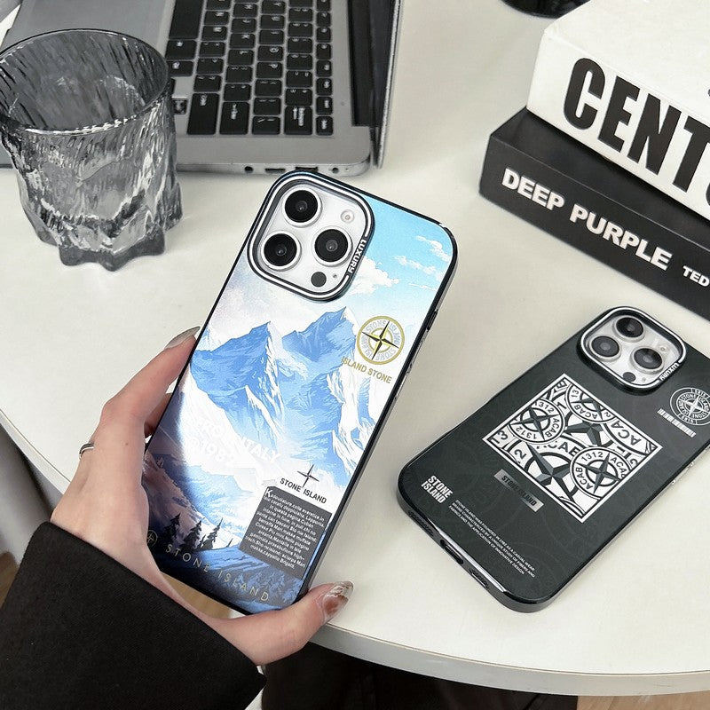 Stone Black & Blue iPhone Case mysite