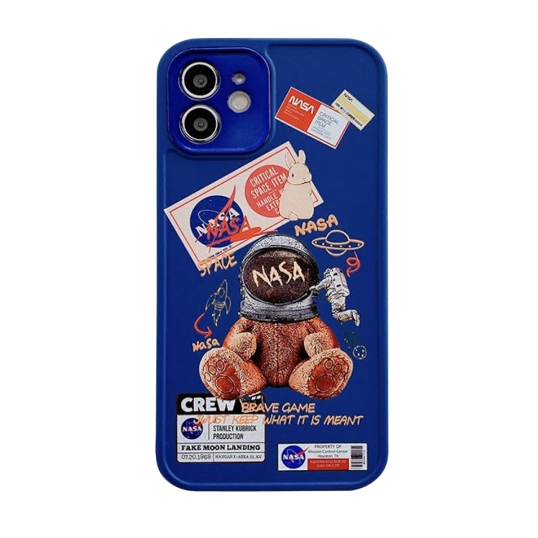 Blue Astronaut Bear iPhone Case mysite