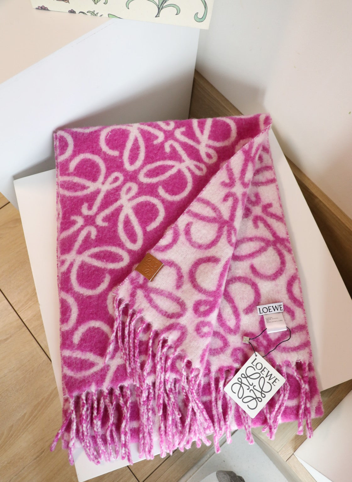 Printed wool and mohair scarf mysite