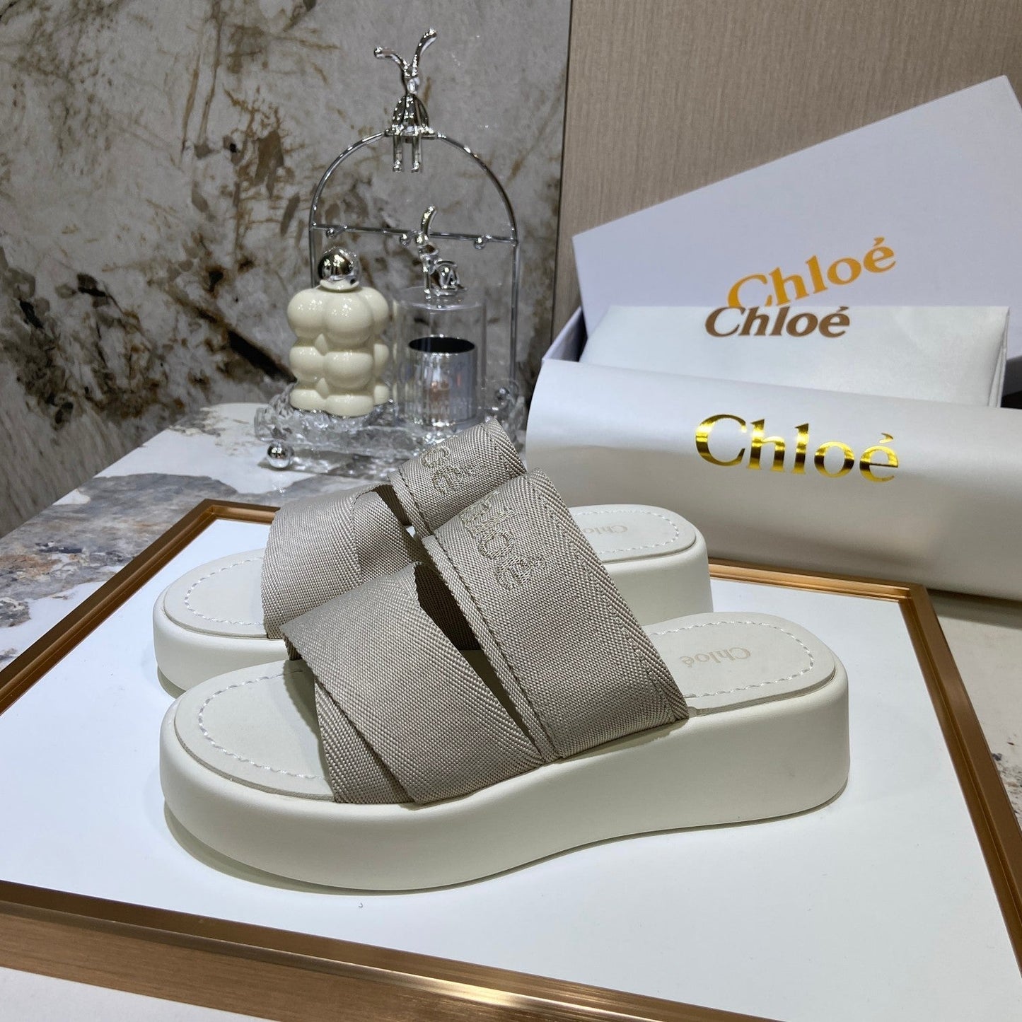 Embroidery Woven Belt Thick Bottom Sandals mysite