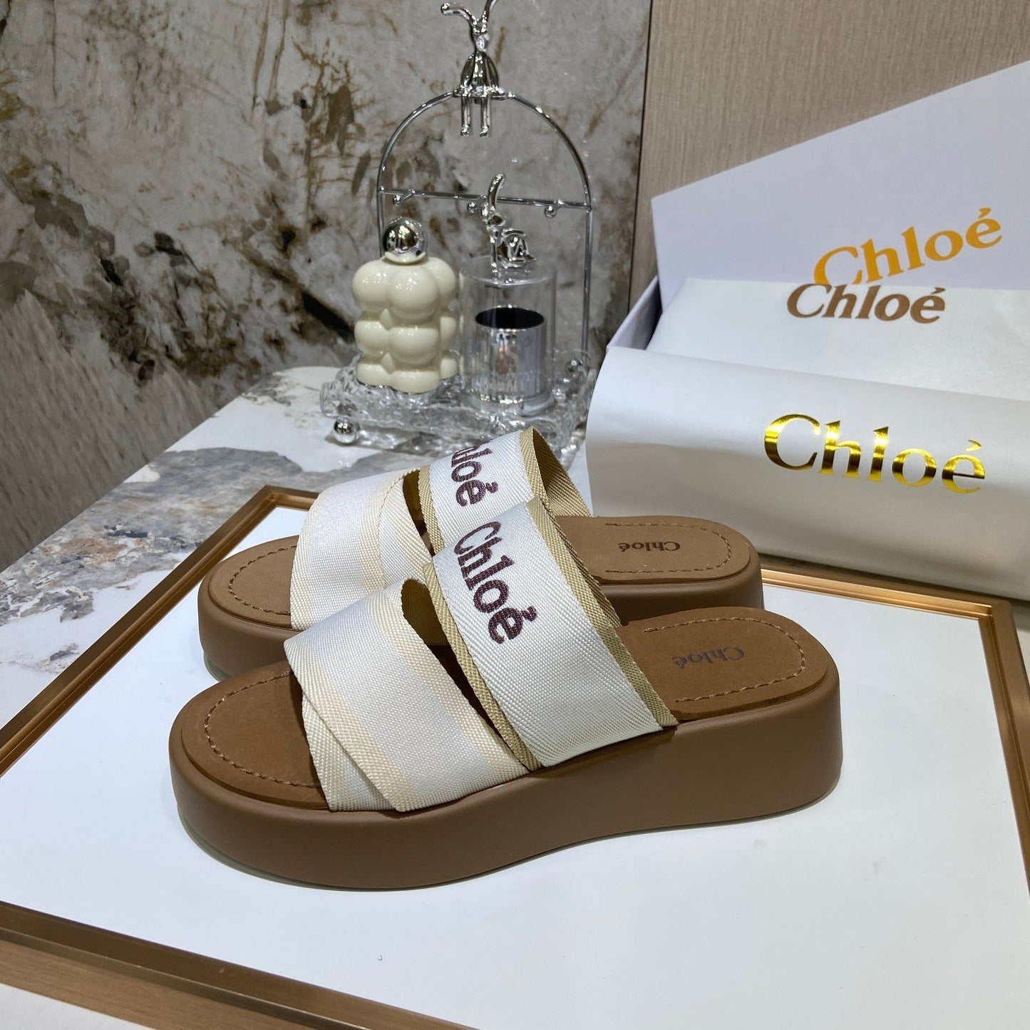 Embroidery Woven Belt Thick Bottom Sandals mysite