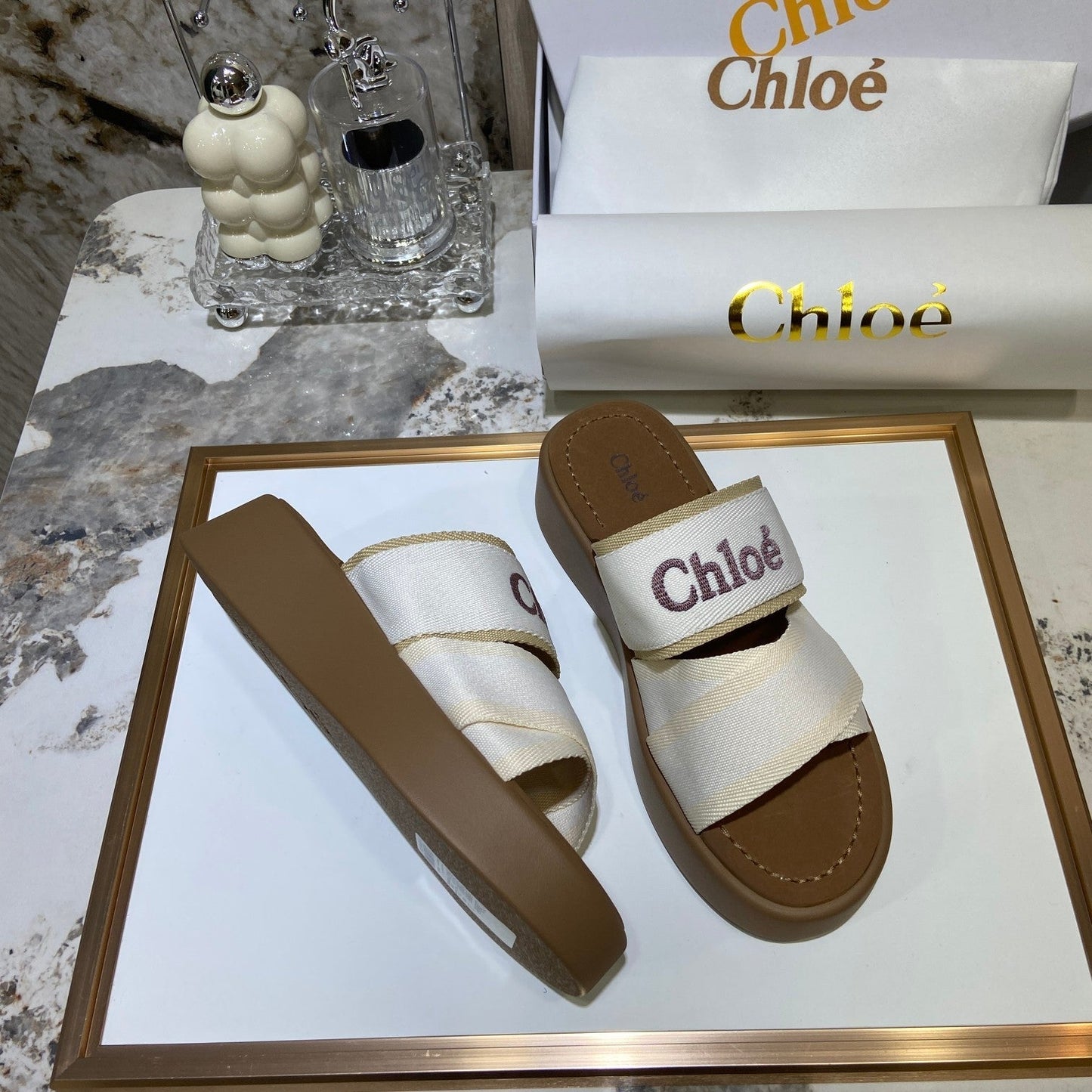 Embroidery Woven Belt Thick Bottom Sandals mysite