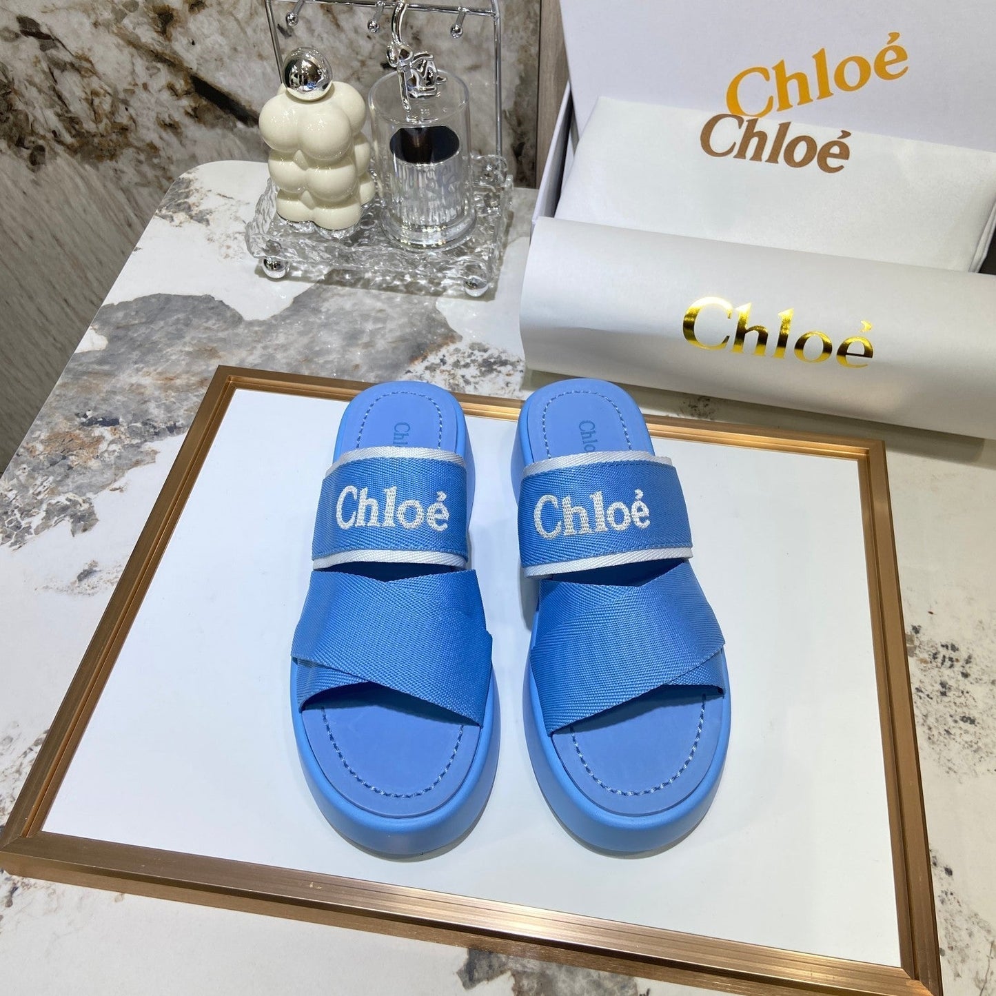 Embroidery Woven Belt Thick Bottom Sandals mysite