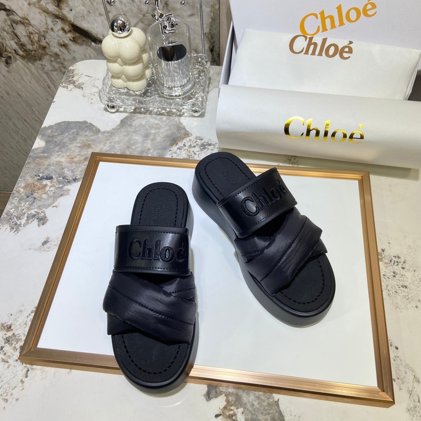 Embroidery Woven Belt Thick Bottom Sandals mysite