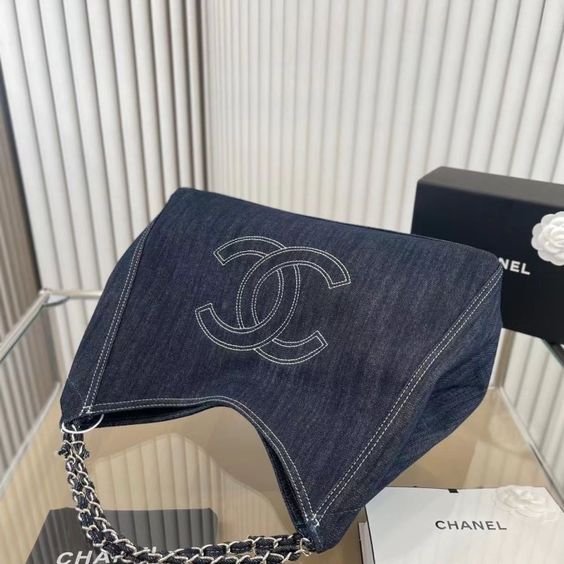 YSL Large Capacity Denim Tote Bag mysite