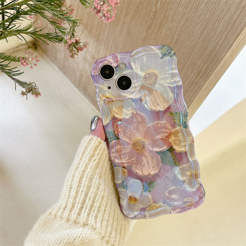Three-dimensional Oil Painting Flower iPhone Case mysite