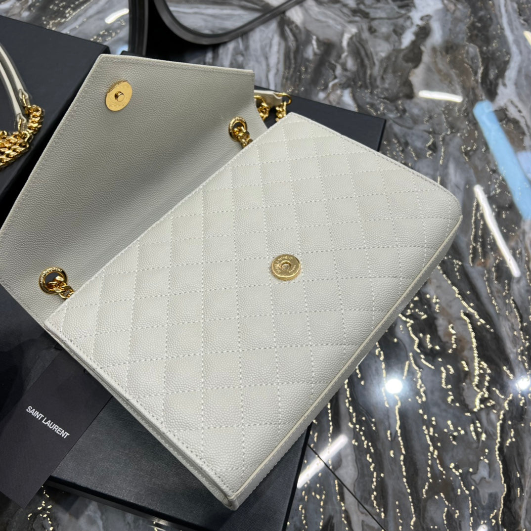 Ysl Envelope Bag Medium White 487206 mysite