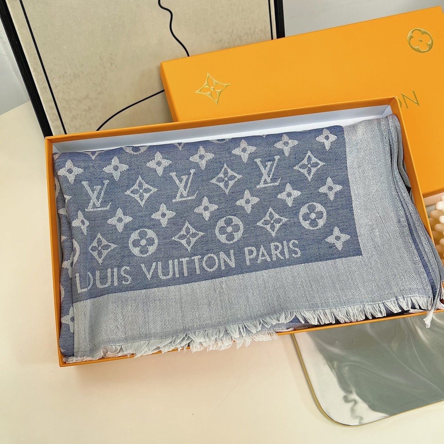 Silk Satin Fringe Monogram Scarf Shawl mysite