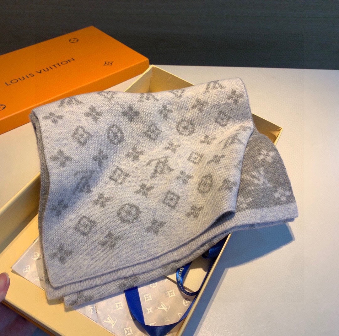 Monogram Elements Jacquard Knitted Scarf mysite