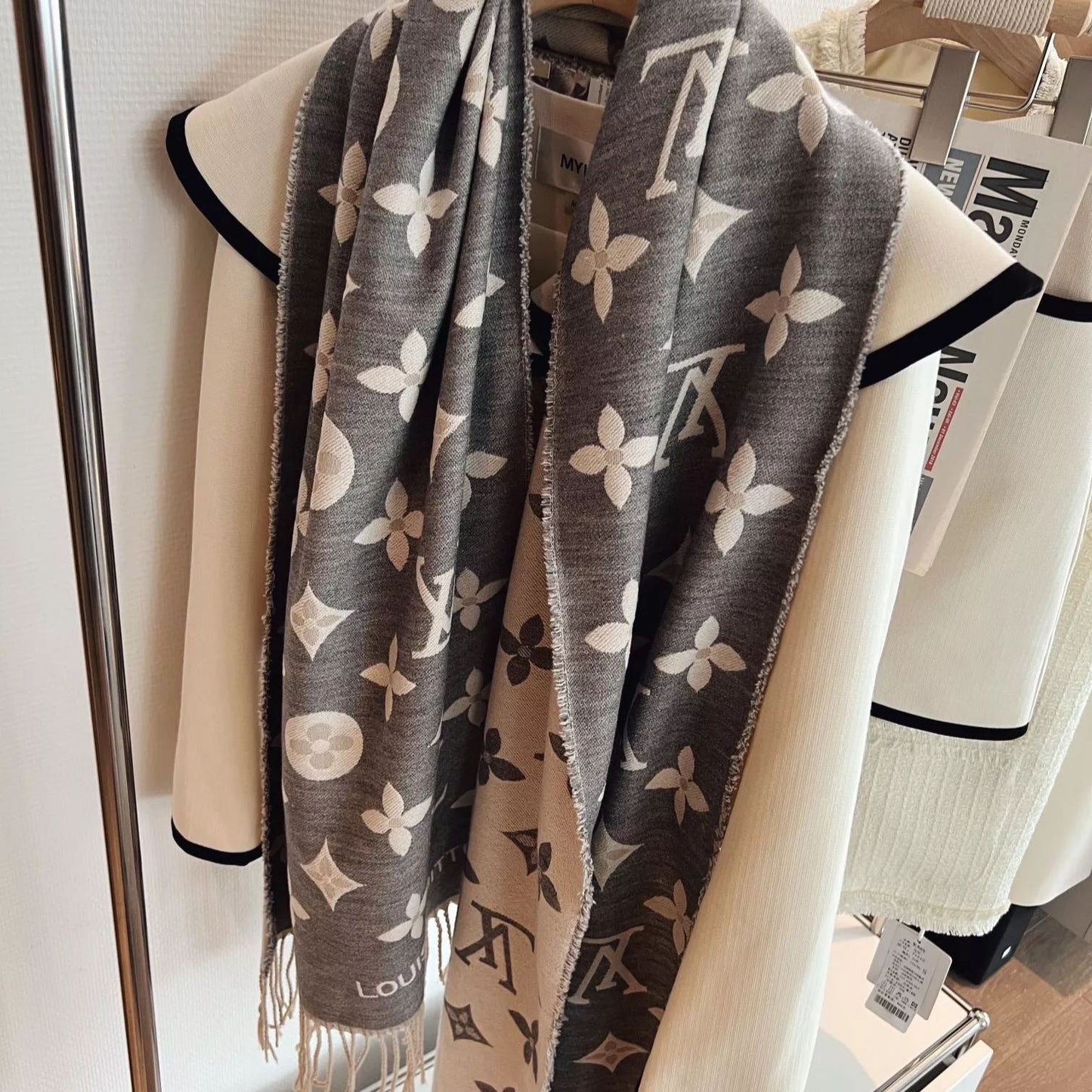 Wild At Heart Series Monogram Fringe Scarf Shawl mysite