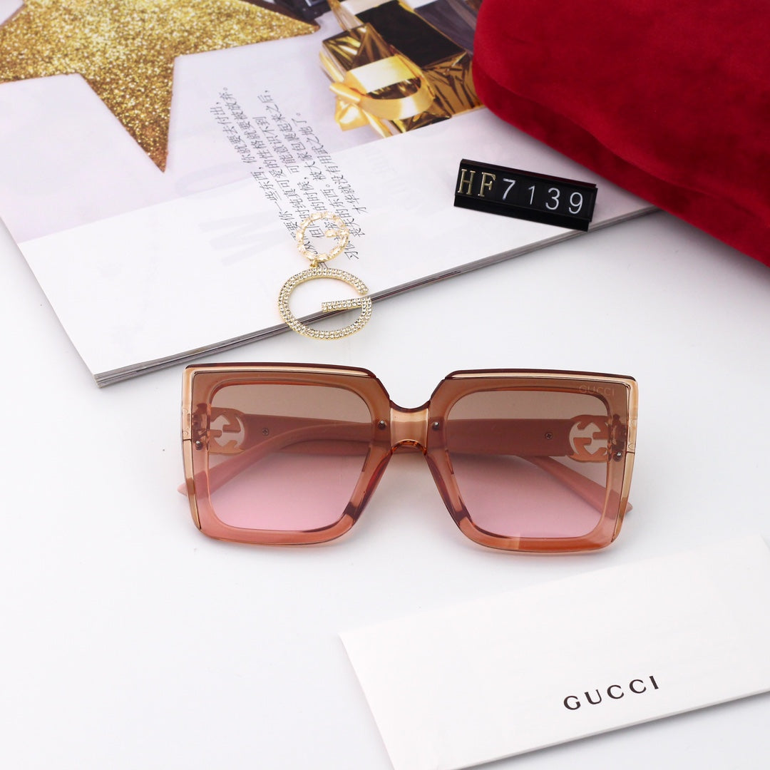 New Square Frame Environmentally Friendly PC Sunglasses 7139 mysite