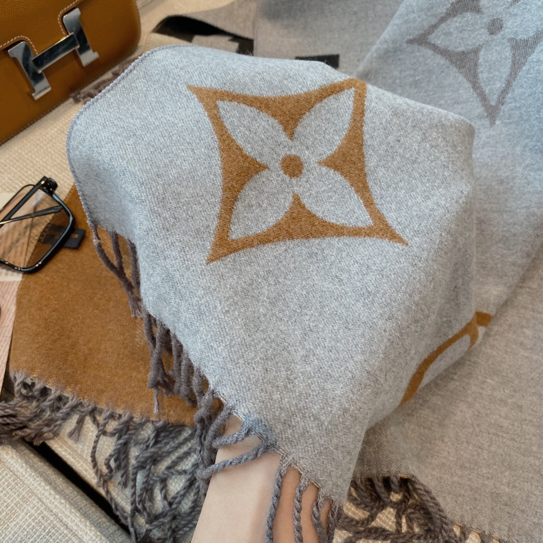 Two-tone 100% cashmere scarf mysite