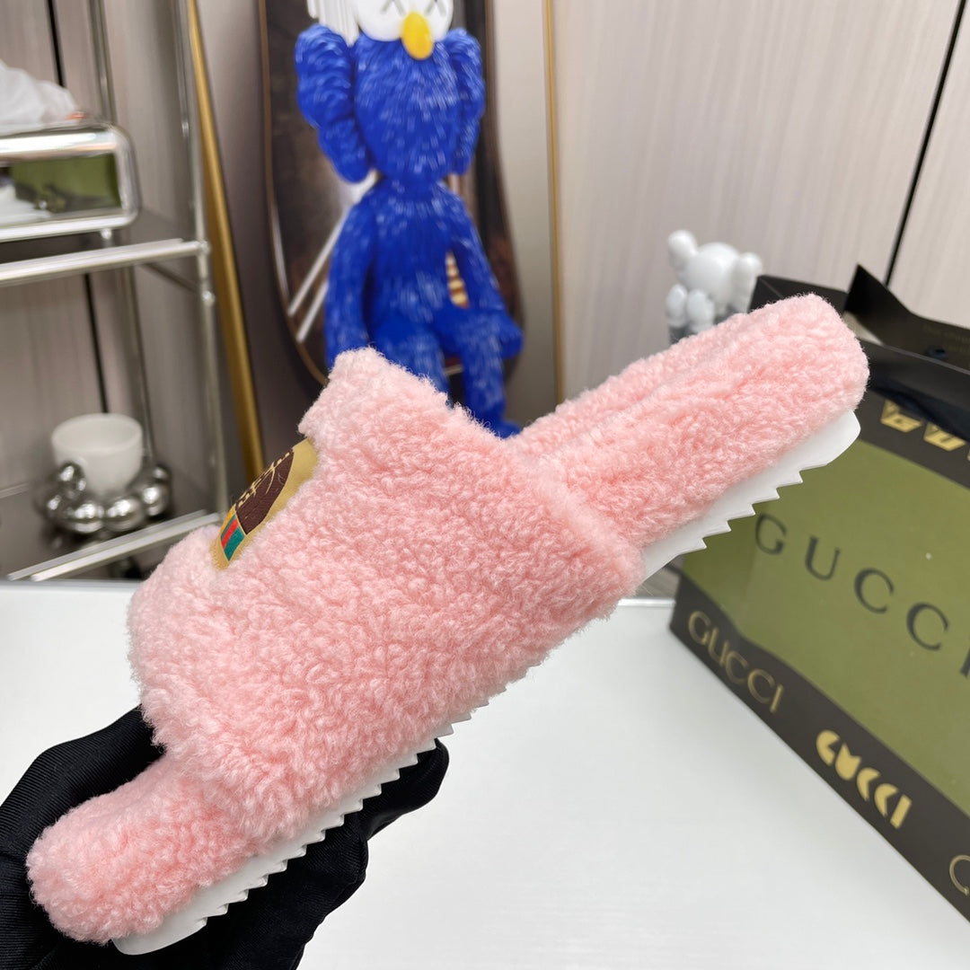 Trendy Co-Branded Wool Slippers mysite