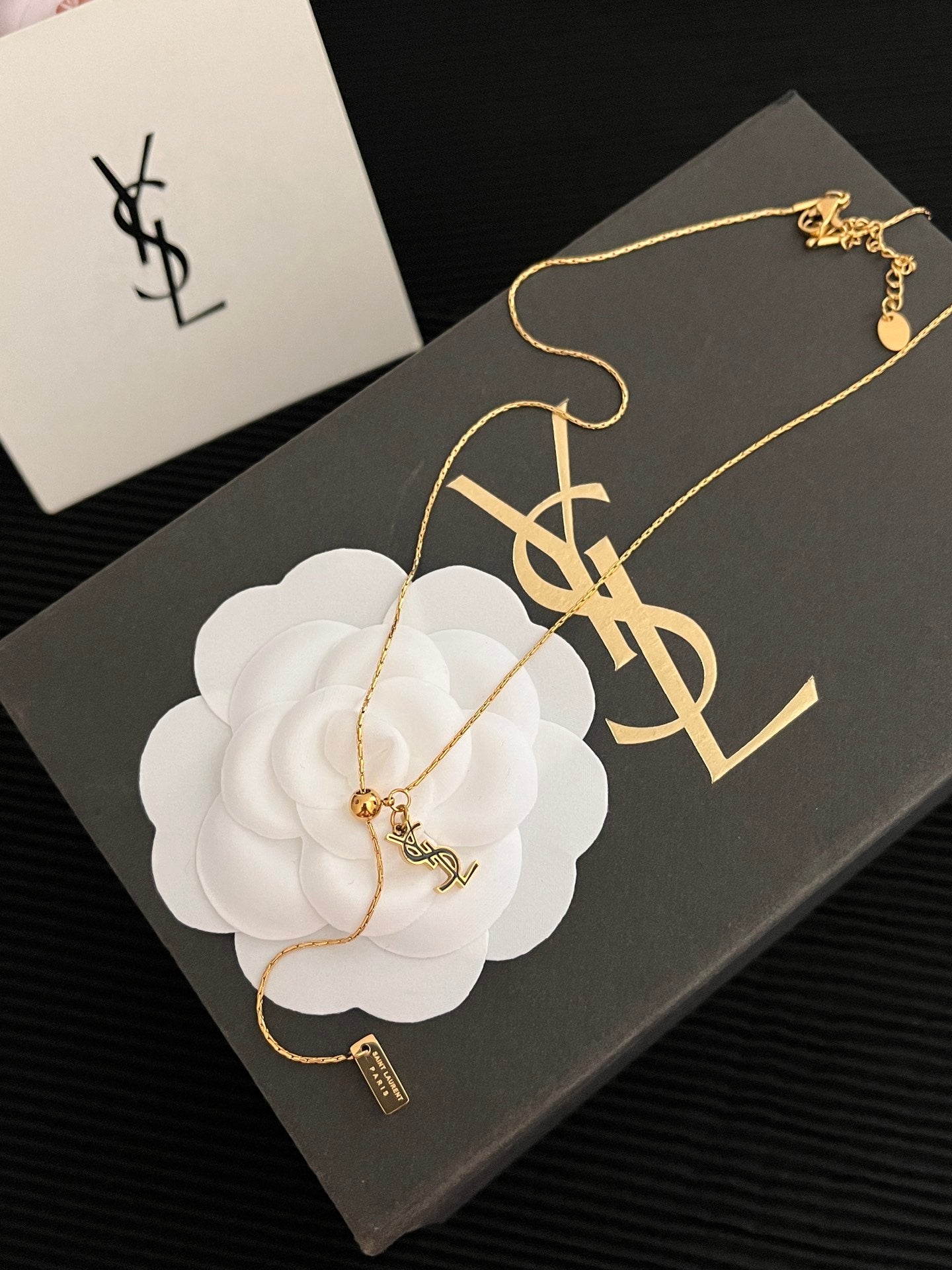 Y adjustable brass necklace mysite