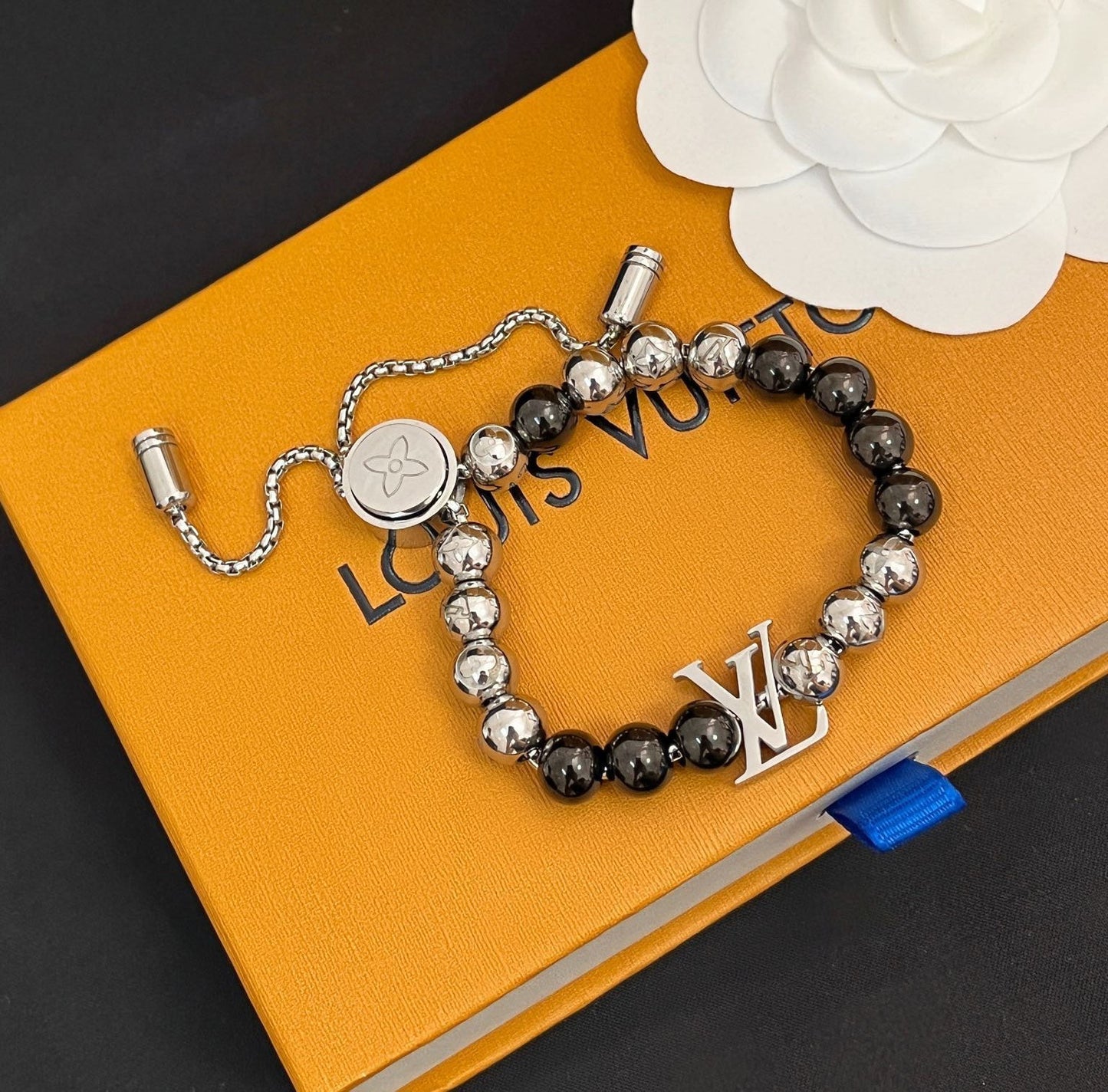 Steel bead drawstring bracelet mysite