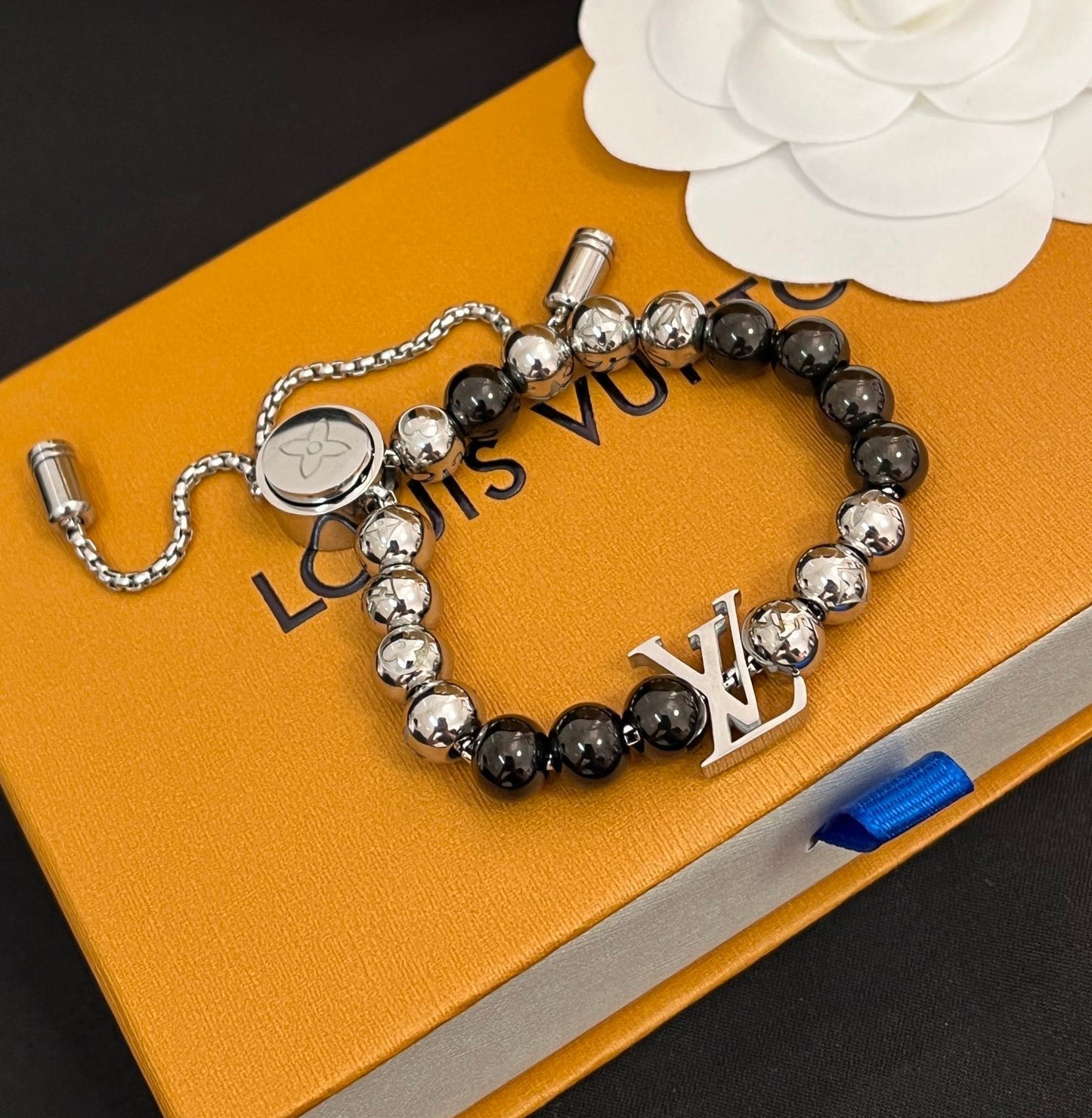 Steel bead drawstring bracelet mysite