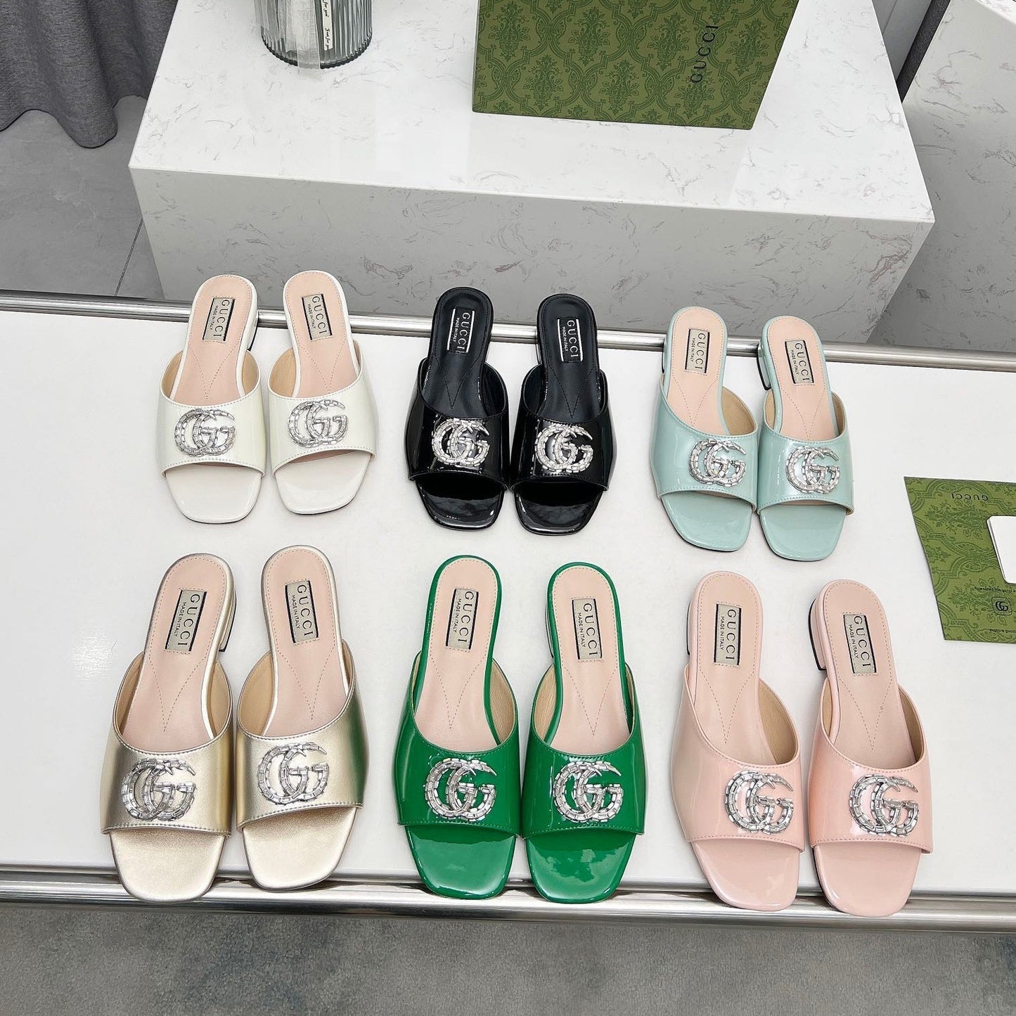 Crystal G Flat Slippers mysite