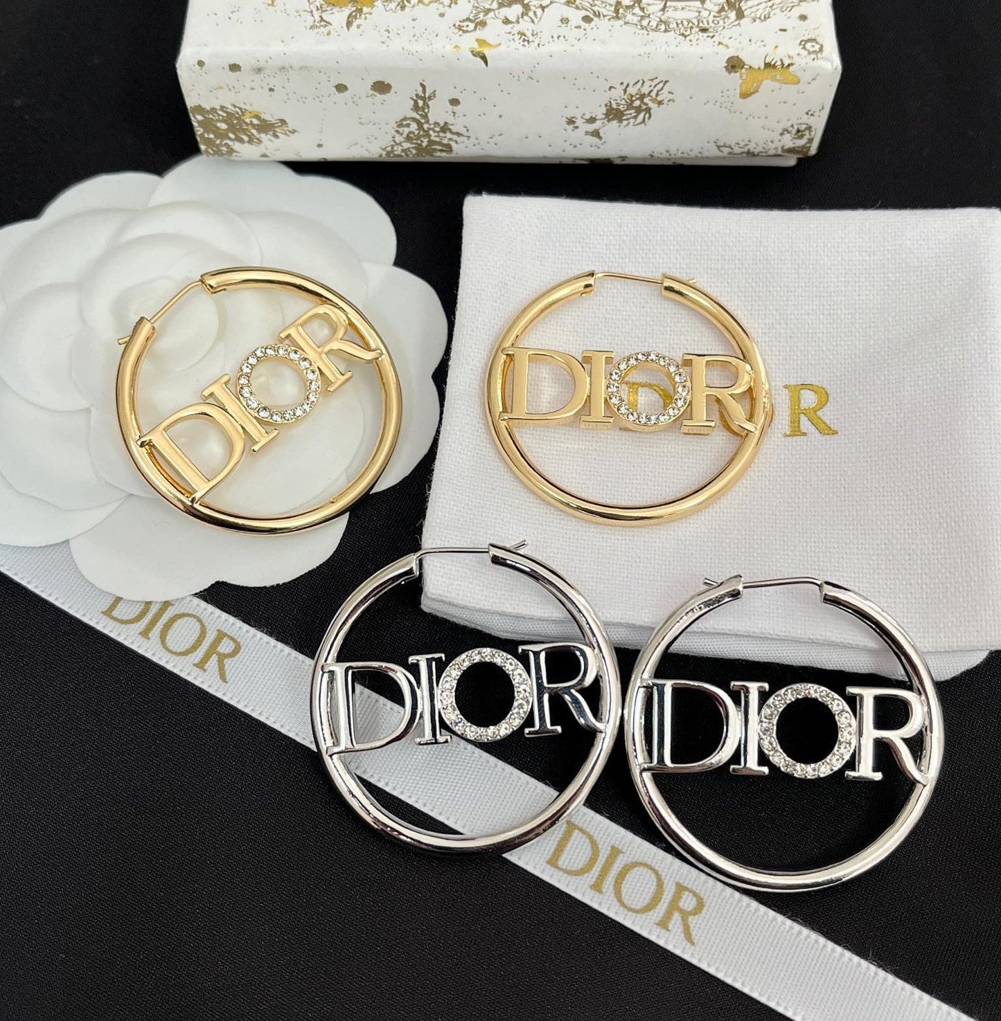 Letter hoop earrings mysite