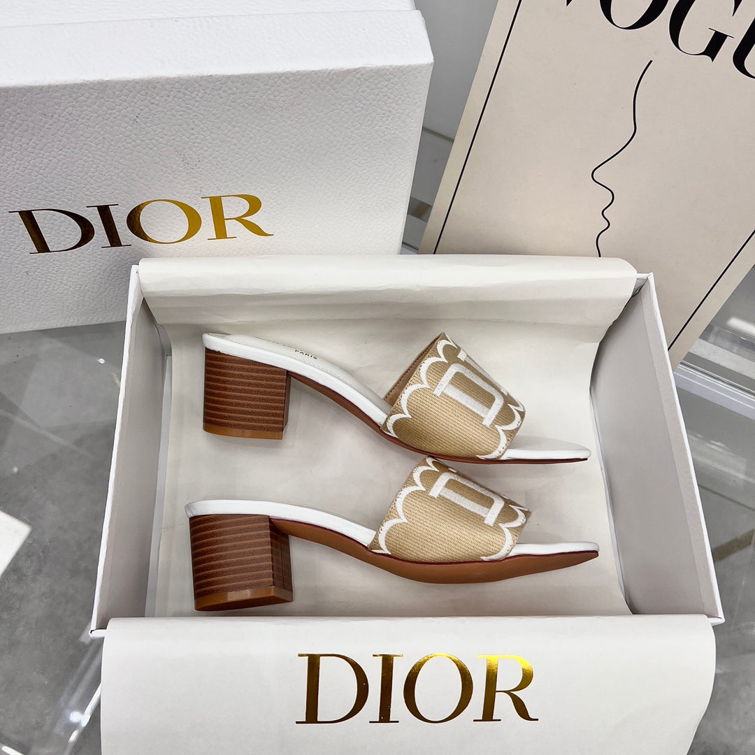 Straw Embroidery Heeled Sandals mysite