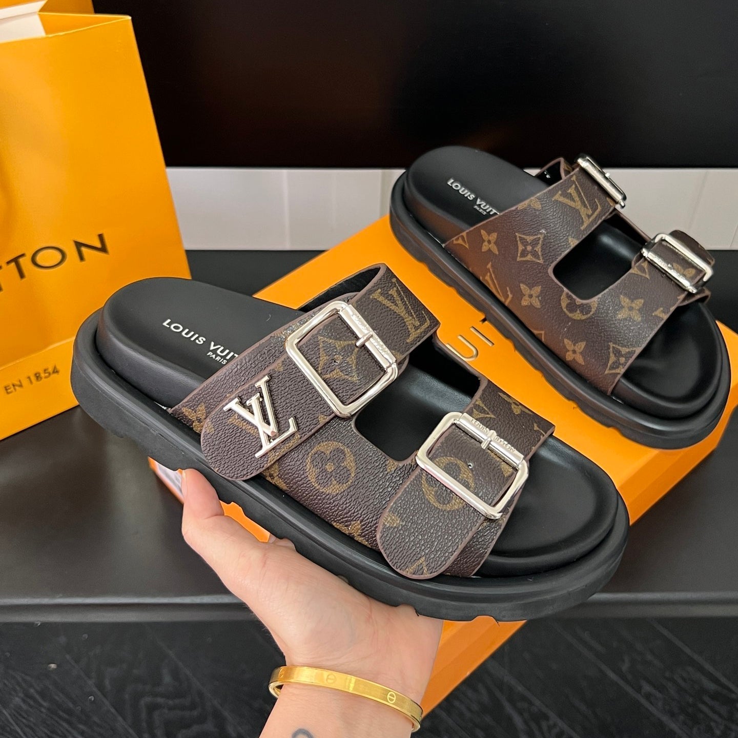 Couple's Monogram Comfort Sandals mysite