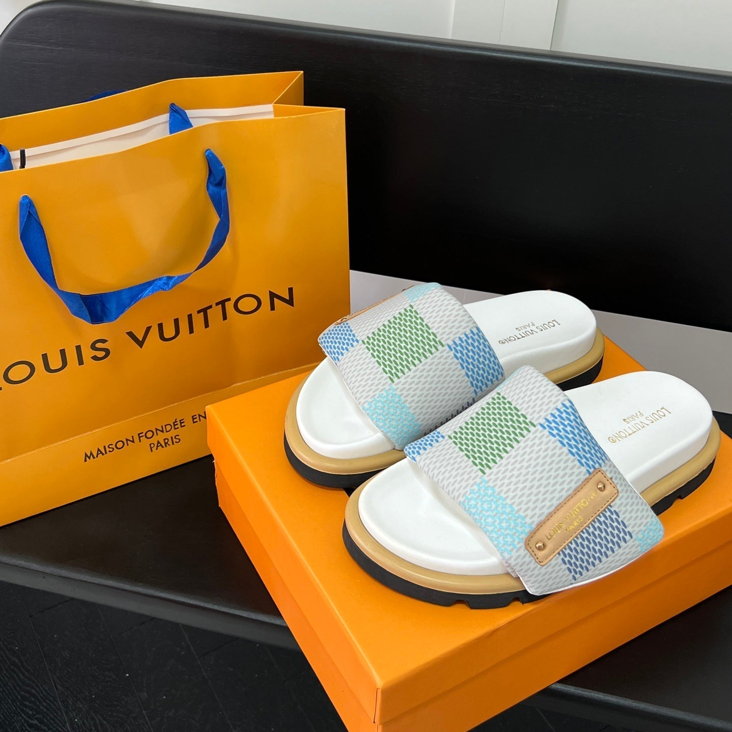 Couple's Checkerboard Sandals mysite