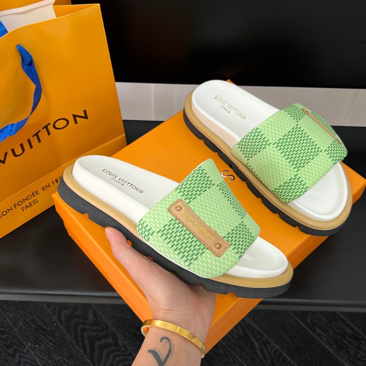 Couple's Checkerboard Sandals mysite