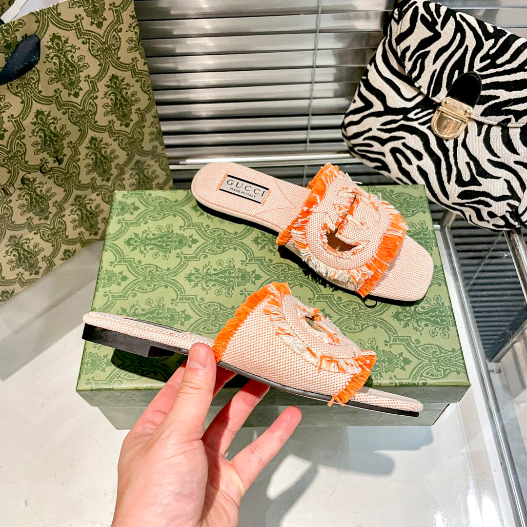 Tassel Hollow G Flat Slippers mysite