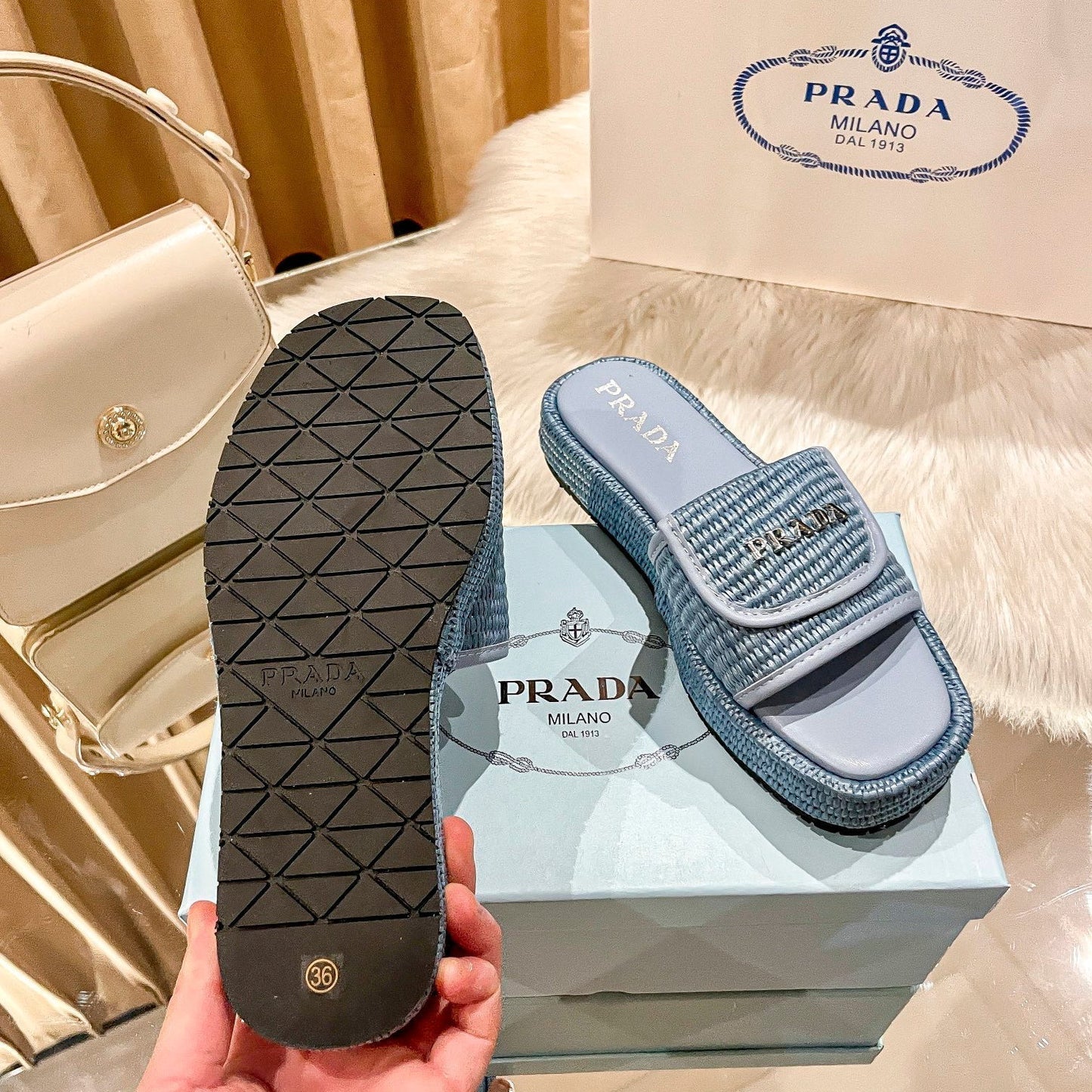 Woven Thick-Soled Slippers mysite