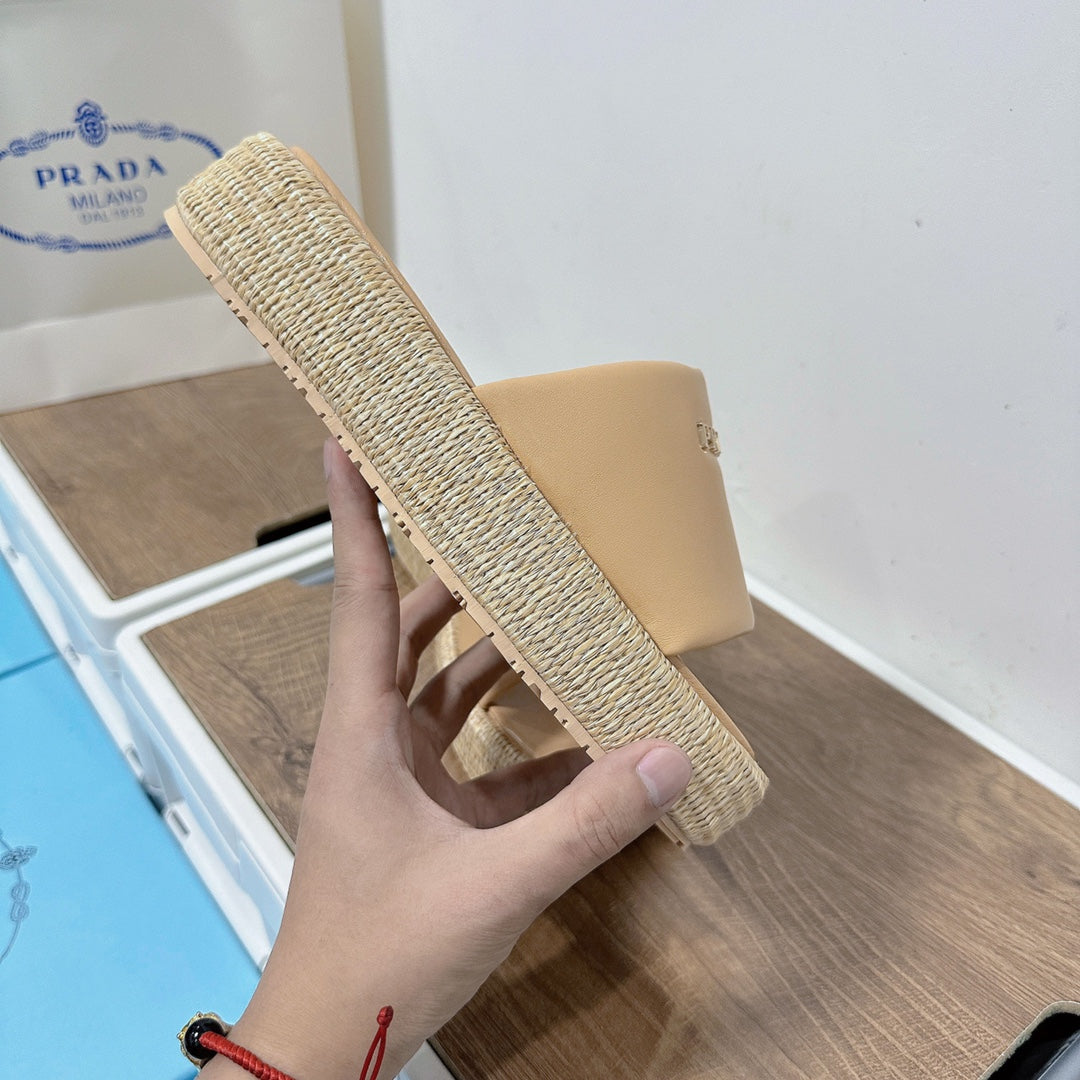 Woven Bottom Platform Sandals mysite