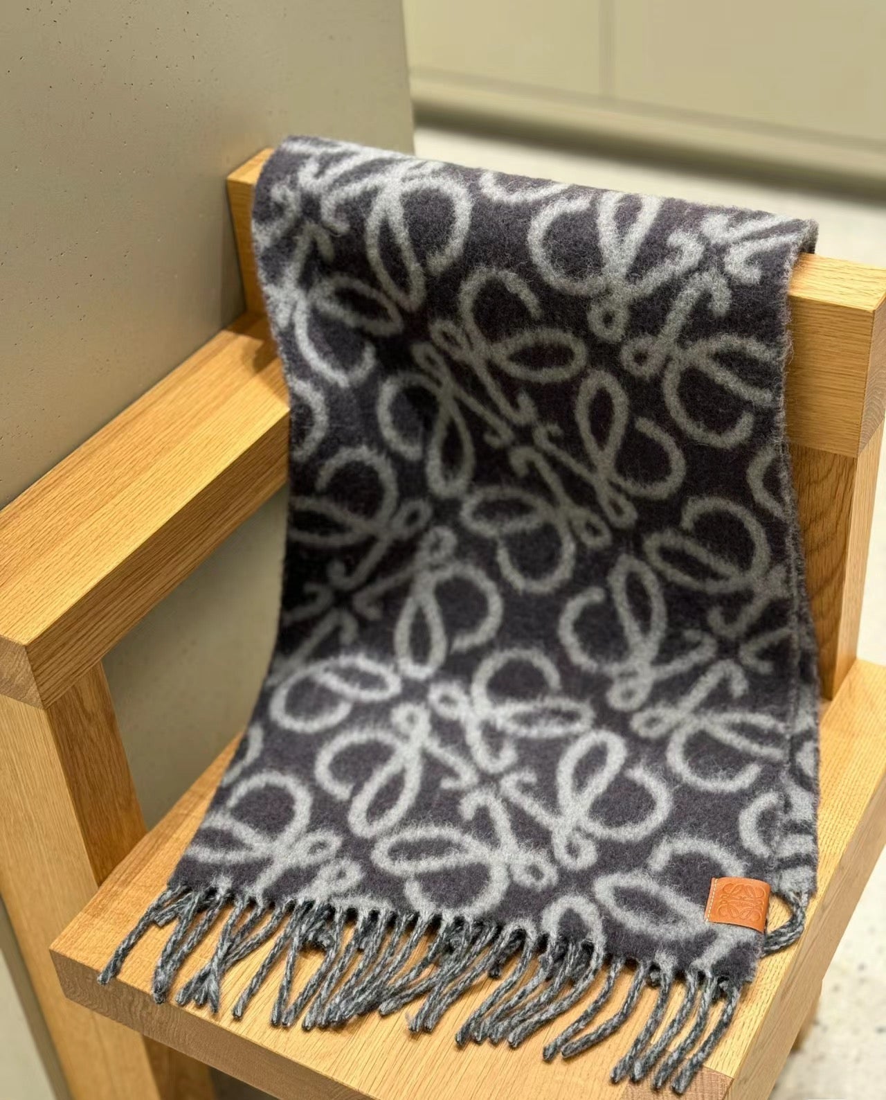 Printed wool and mohair scarf mysite