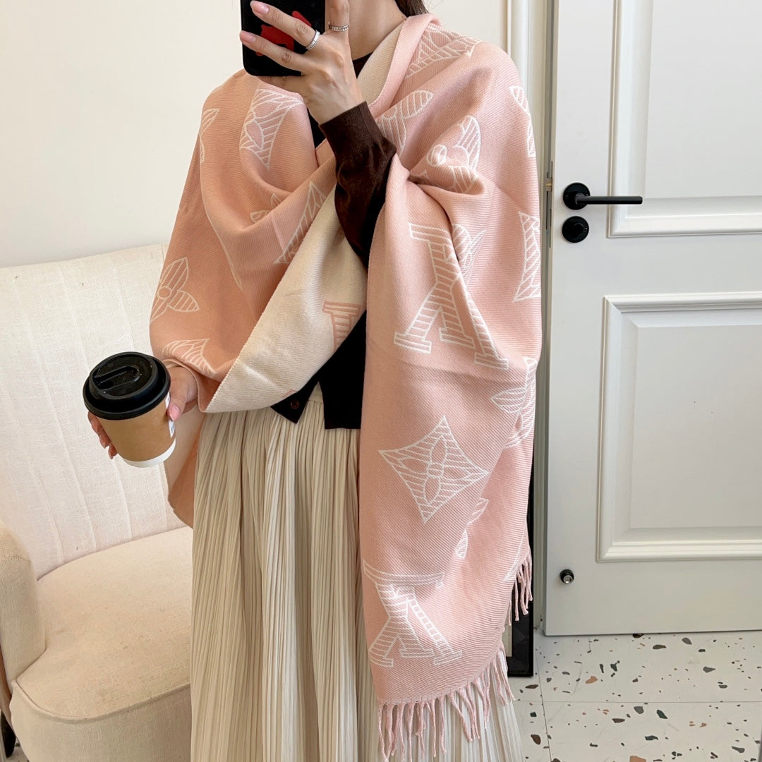 Fringed 100% cashmere shawl scarf mysite