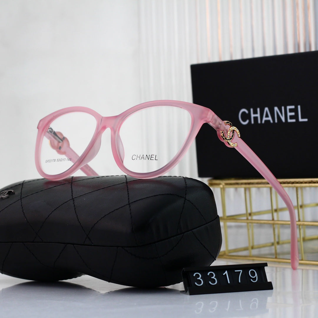 Cat-Eye Diamond Metal Logo Glasses mysite