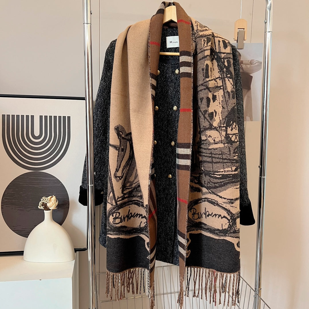 Vintage horse pattern scarf mysite