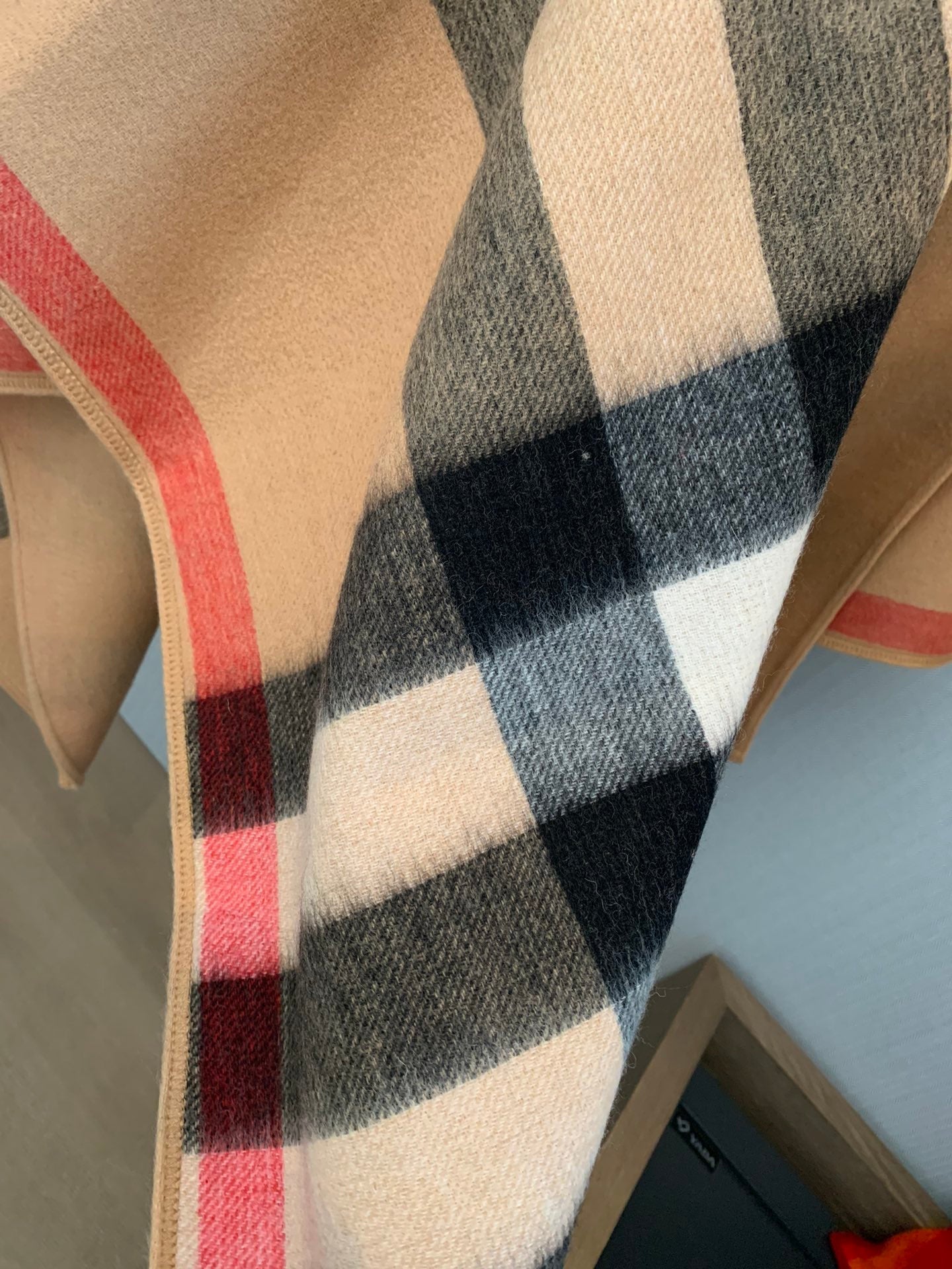 Double-sided Wool Plaid Cape mysite