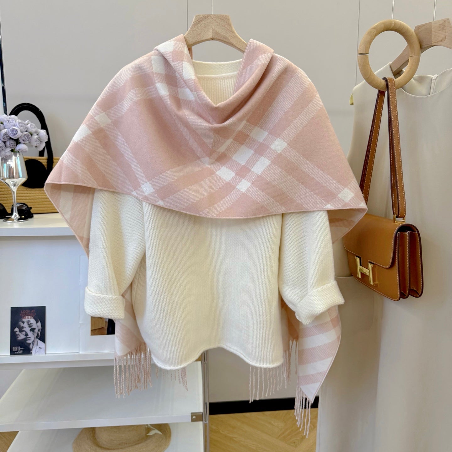 Classic plaid tassel scarf mysite