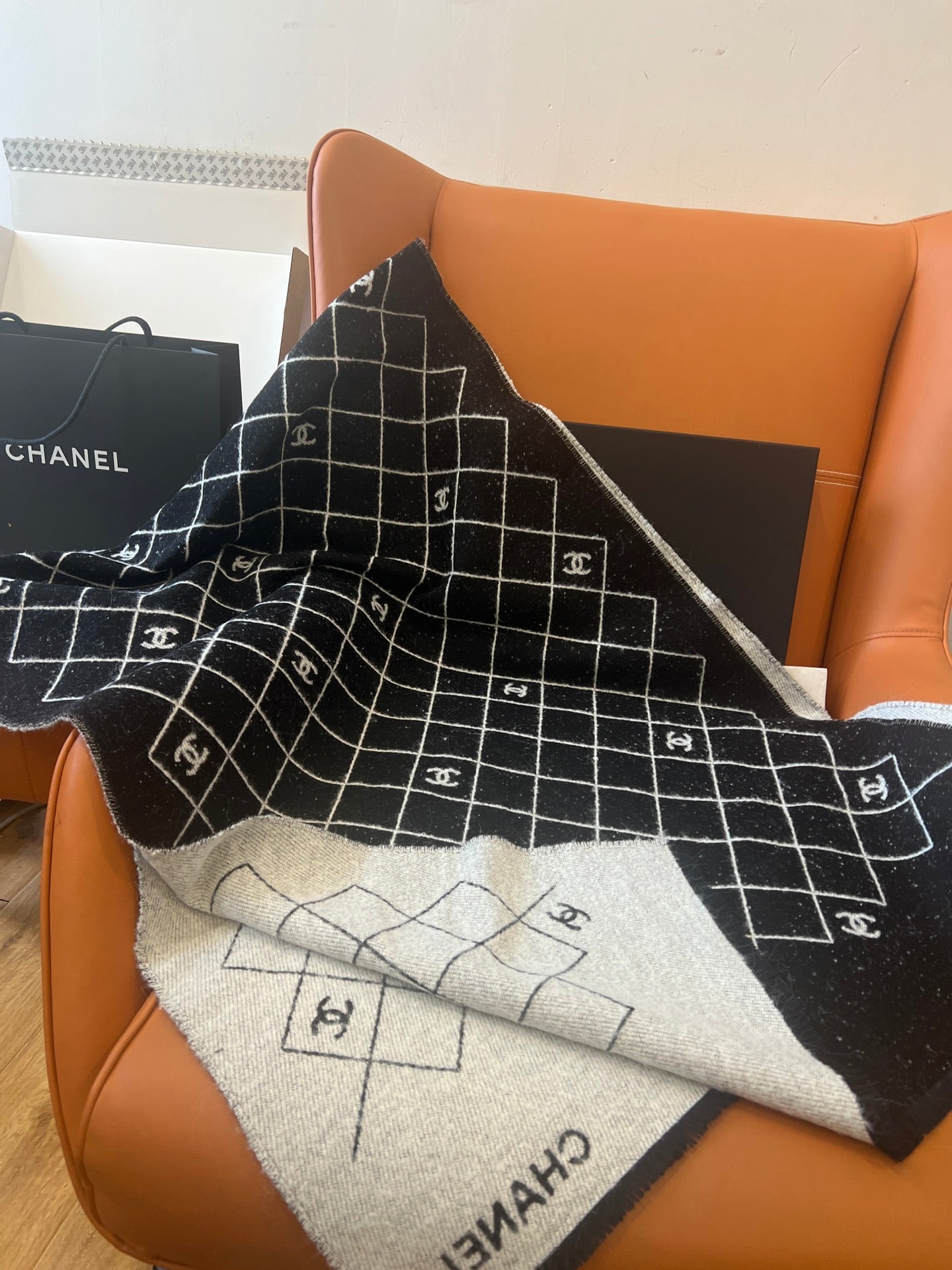 Classic diamond pattern jacquard scarf mysite