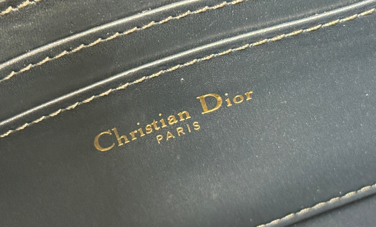 CD 30 Montaigne Avenue Pouch with Flap 30cm Blue Jacquard